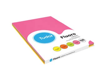 Quill A4 80gsm 4 Colours Fluoro Pack of 100 Sheets